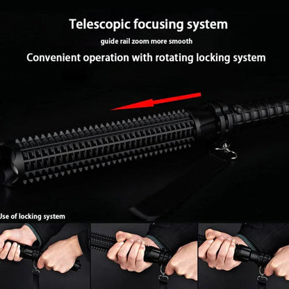 Self-defense tactics baton emergency flashlight