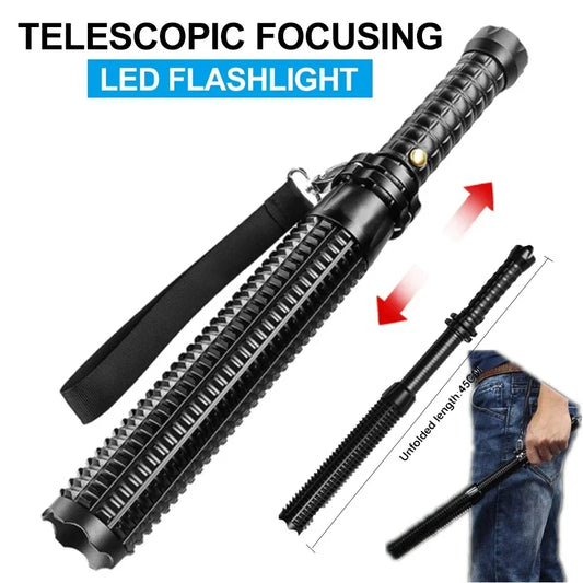 Self-defense tactics baton emergency flashlight